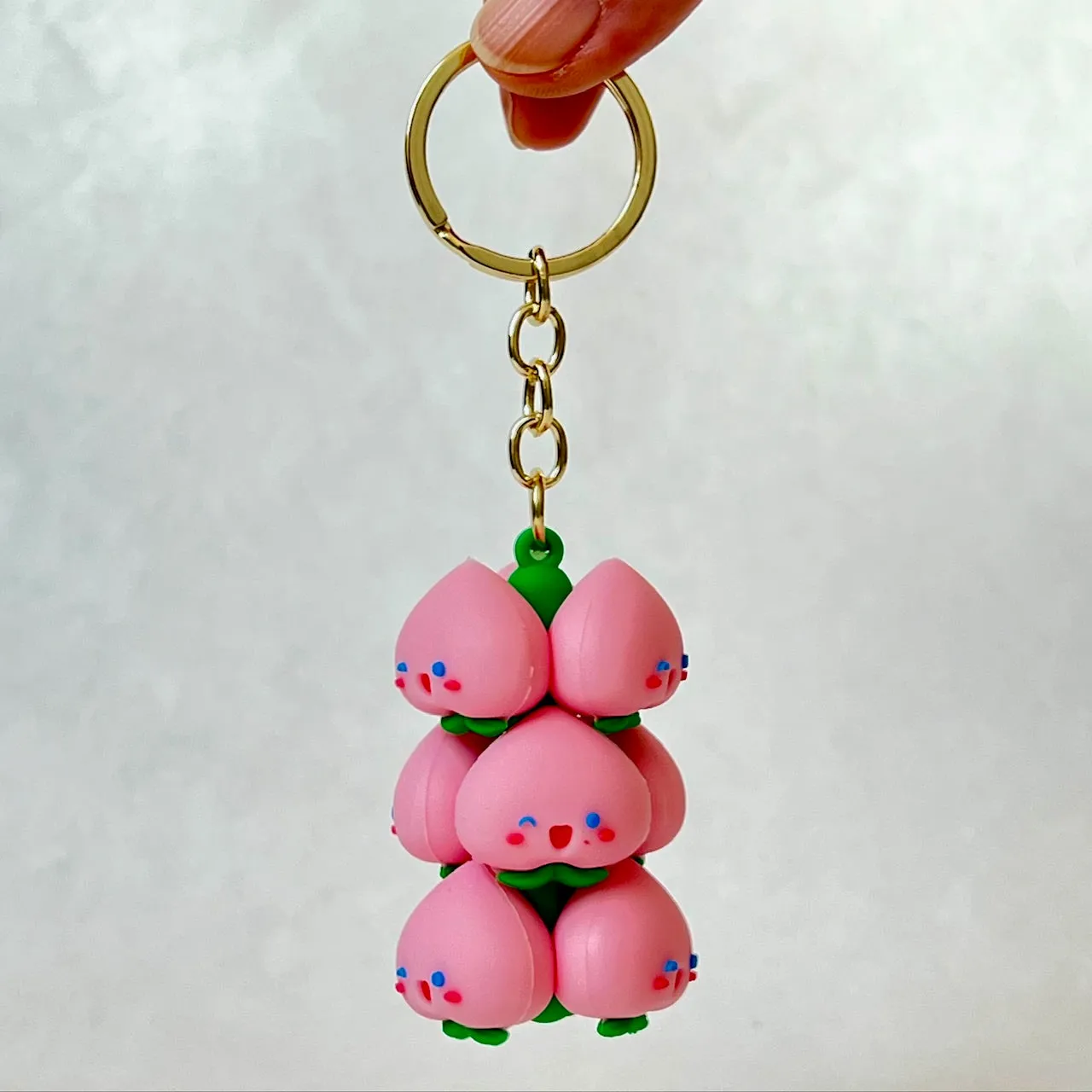 12144 PEACH FAMILY KEY CHARM-12