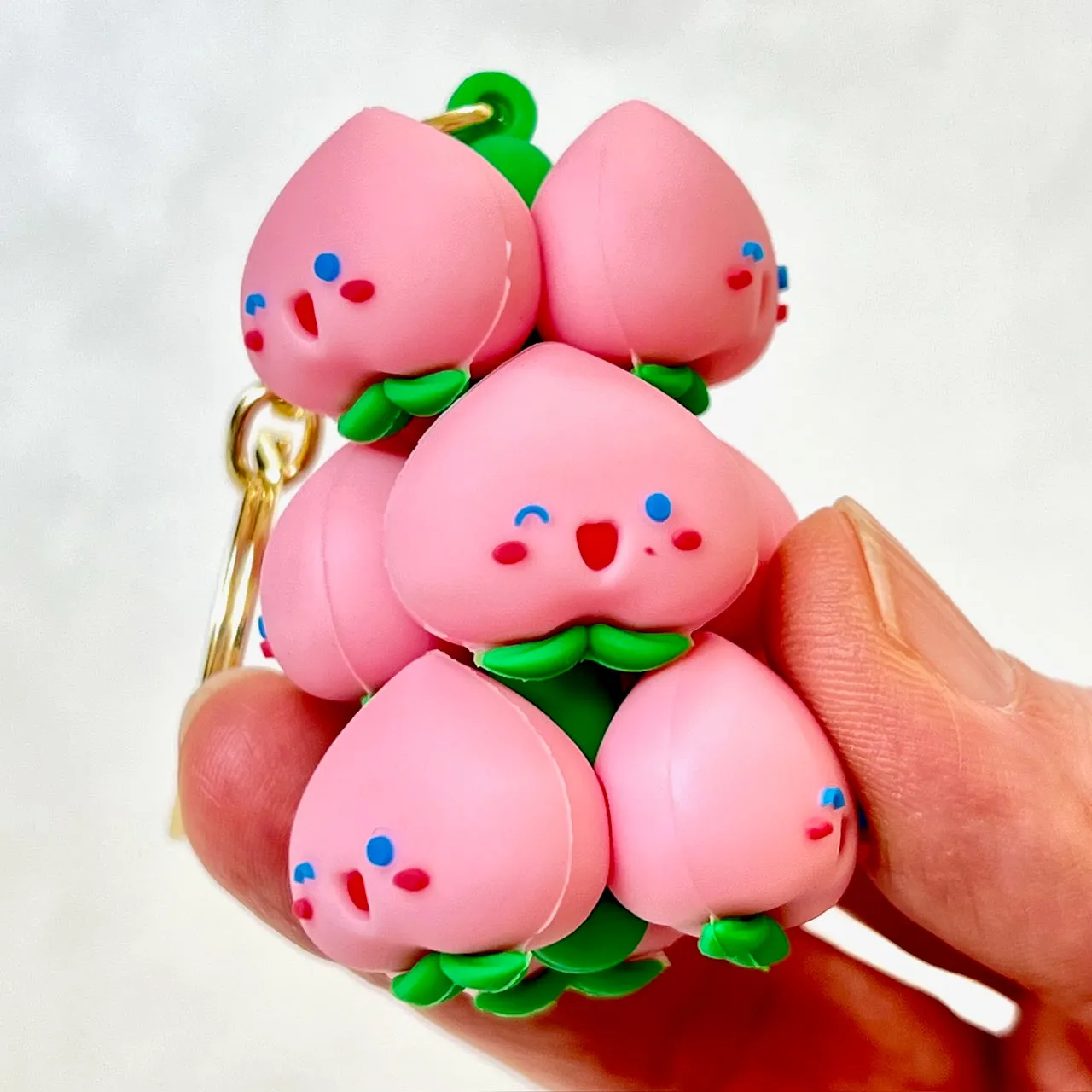 12144 PEACH FAMILY KEY CHARM-12