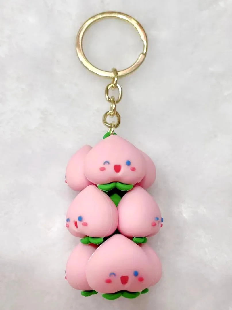 12144 PEACH FAMILY KEY CHARM-12