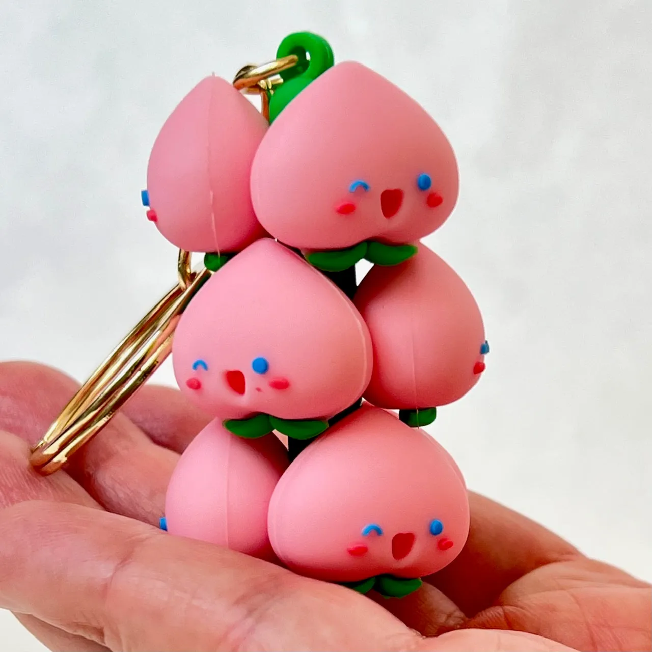 12144 PEACH FAMILY KEY CHARM-12