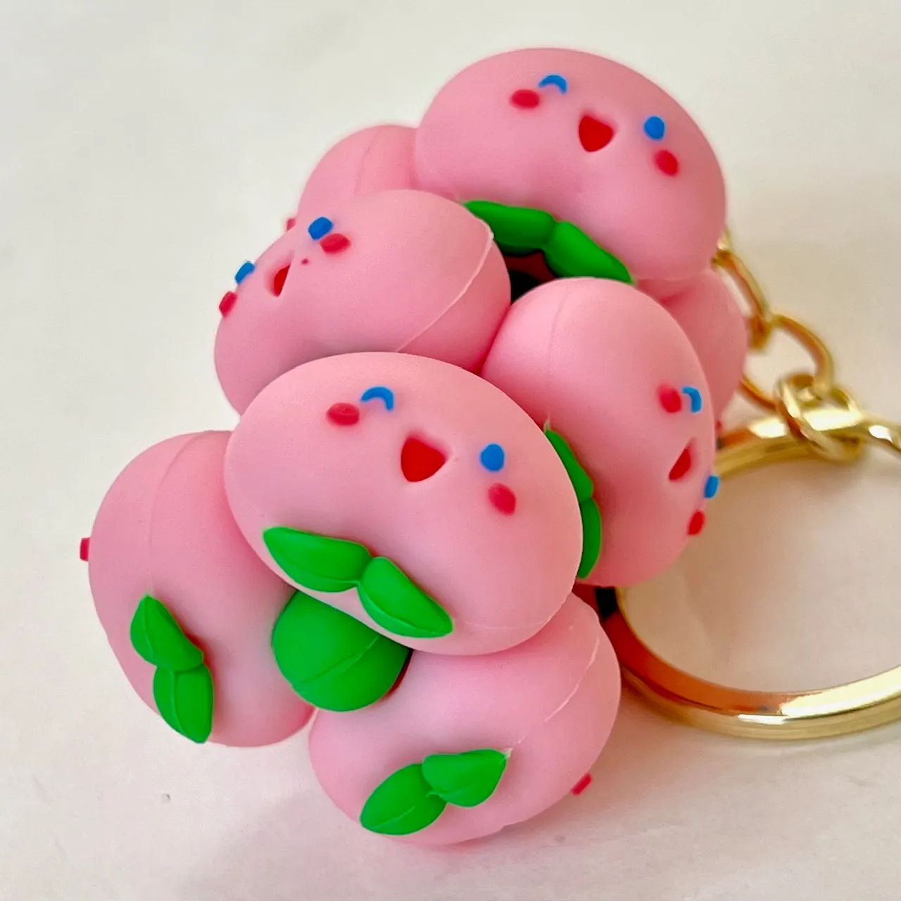 12144 PEACH FAMILY KEY CHARM-12