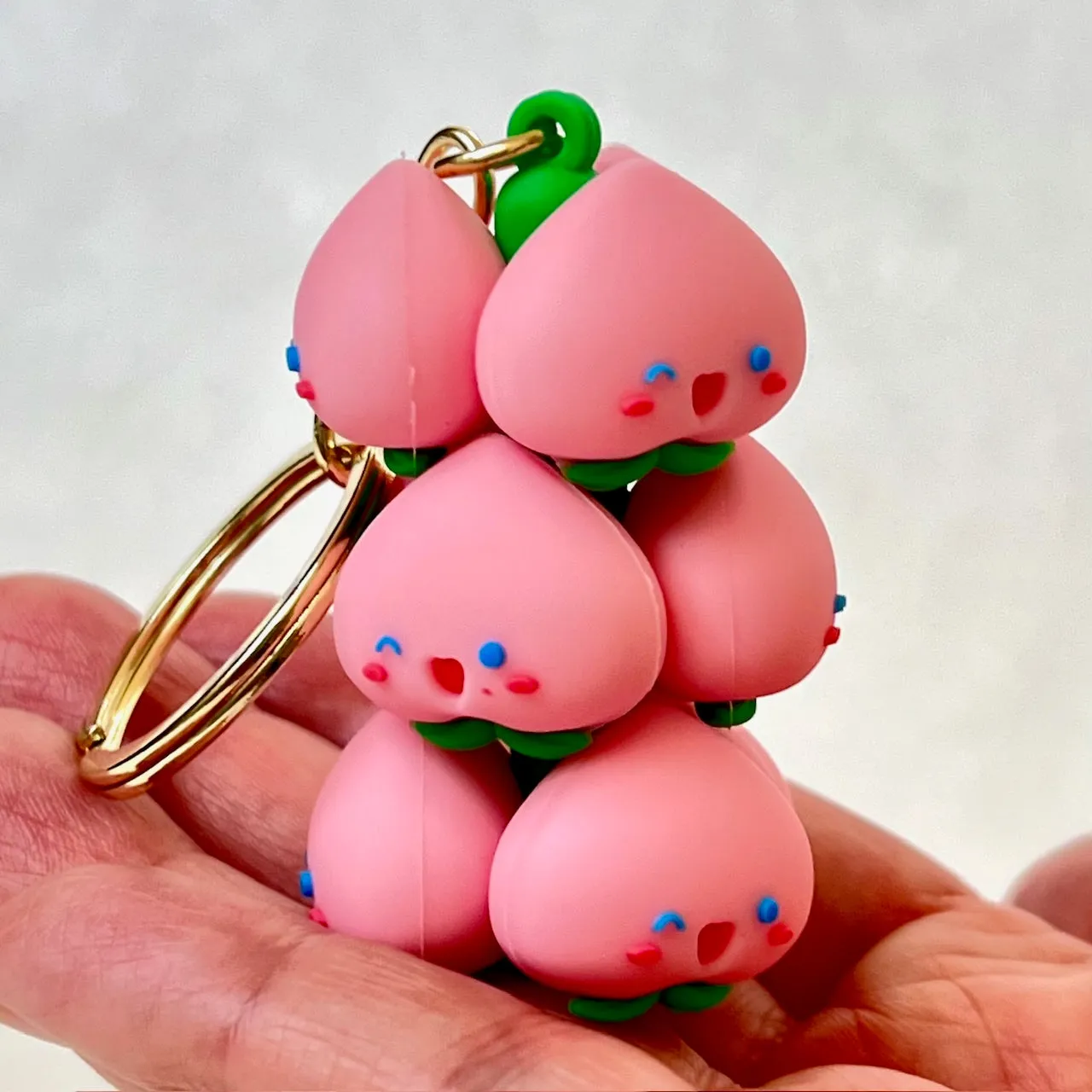 12144 PEACH FAMILY KEY CHARM-12