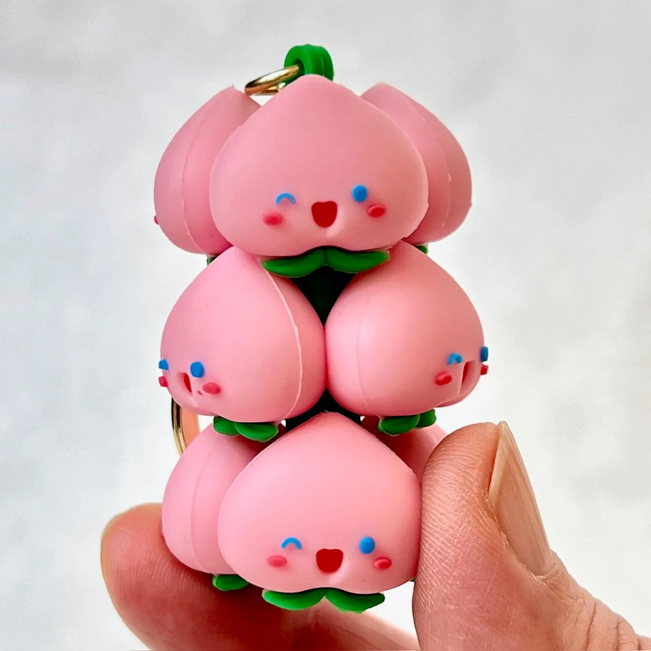 12144 PEACH FAMILY KEY CHARM-12