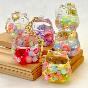 12148 BUBBLE CAT FLOATY KEY CHARM-12