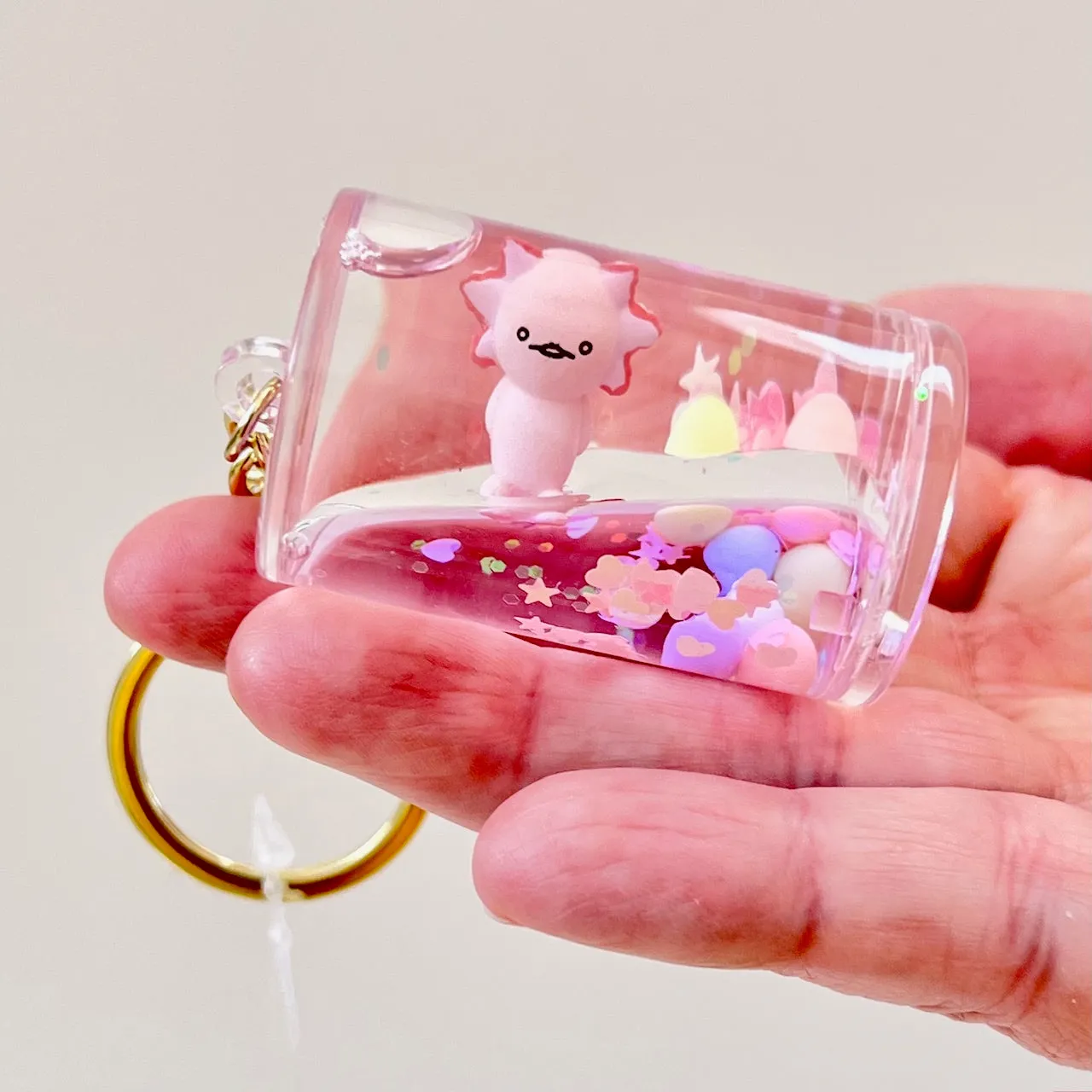 12156 AXOLOTL FLOATY FIGURINE KEY CHARM-12