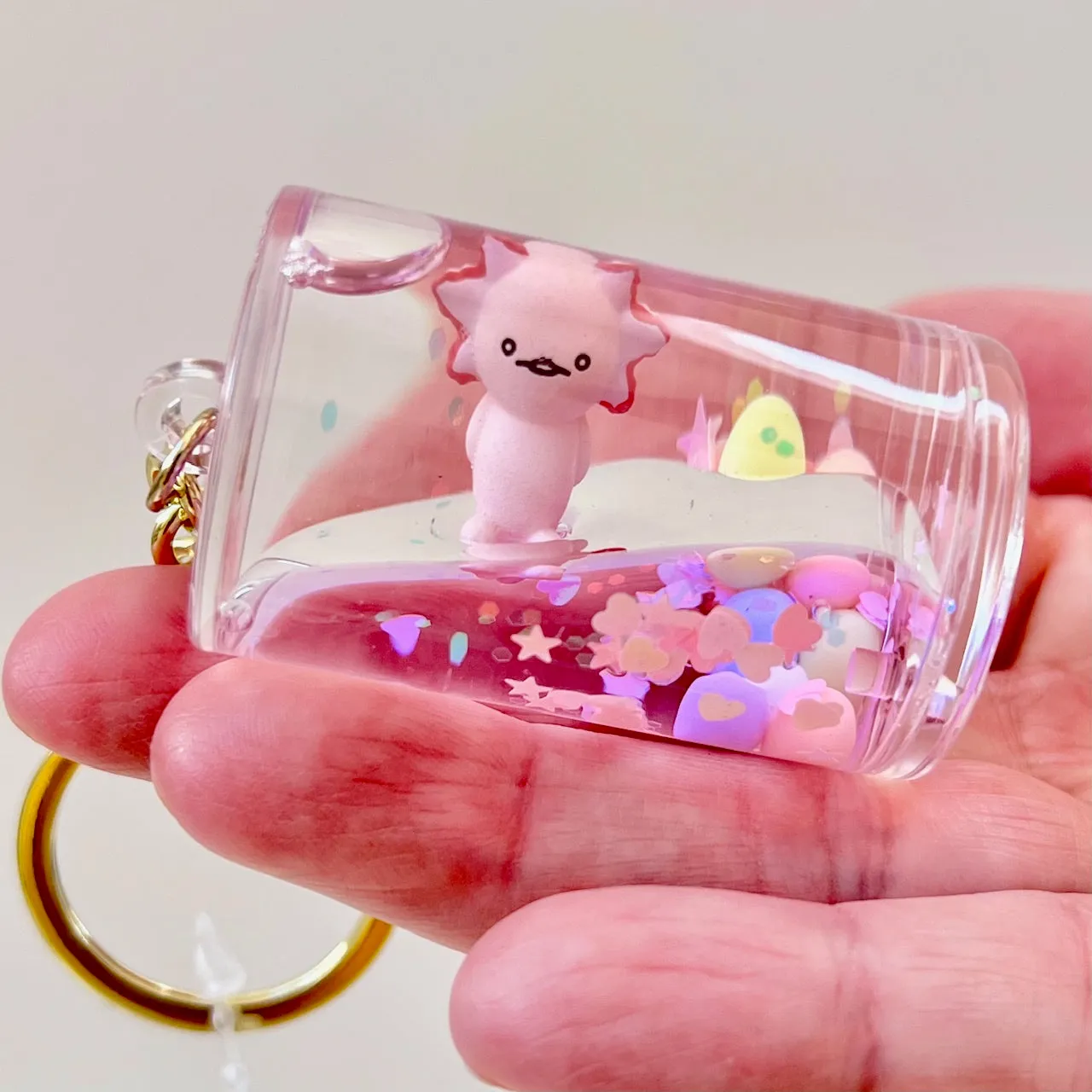 12156 AXOLOTL FLOATY FIGURINE KEY CHARM-12