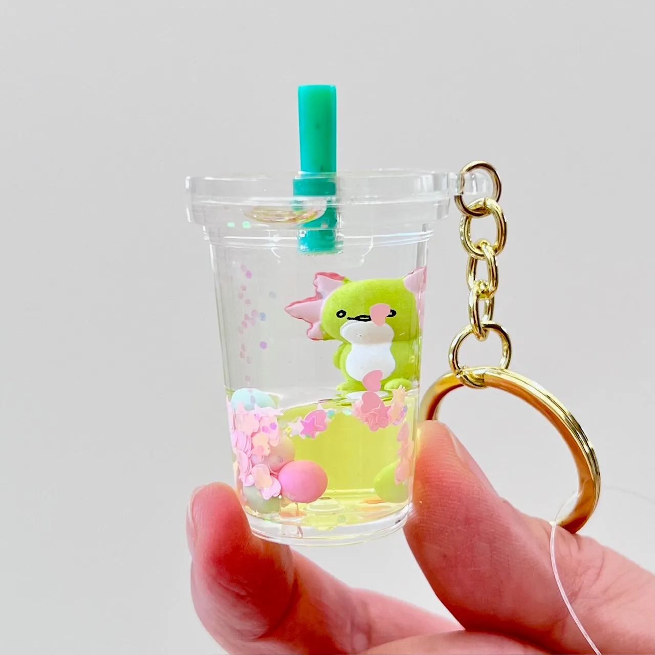 12156 AXOLOTL FLOATY FIGURINE KEY CHARM-12