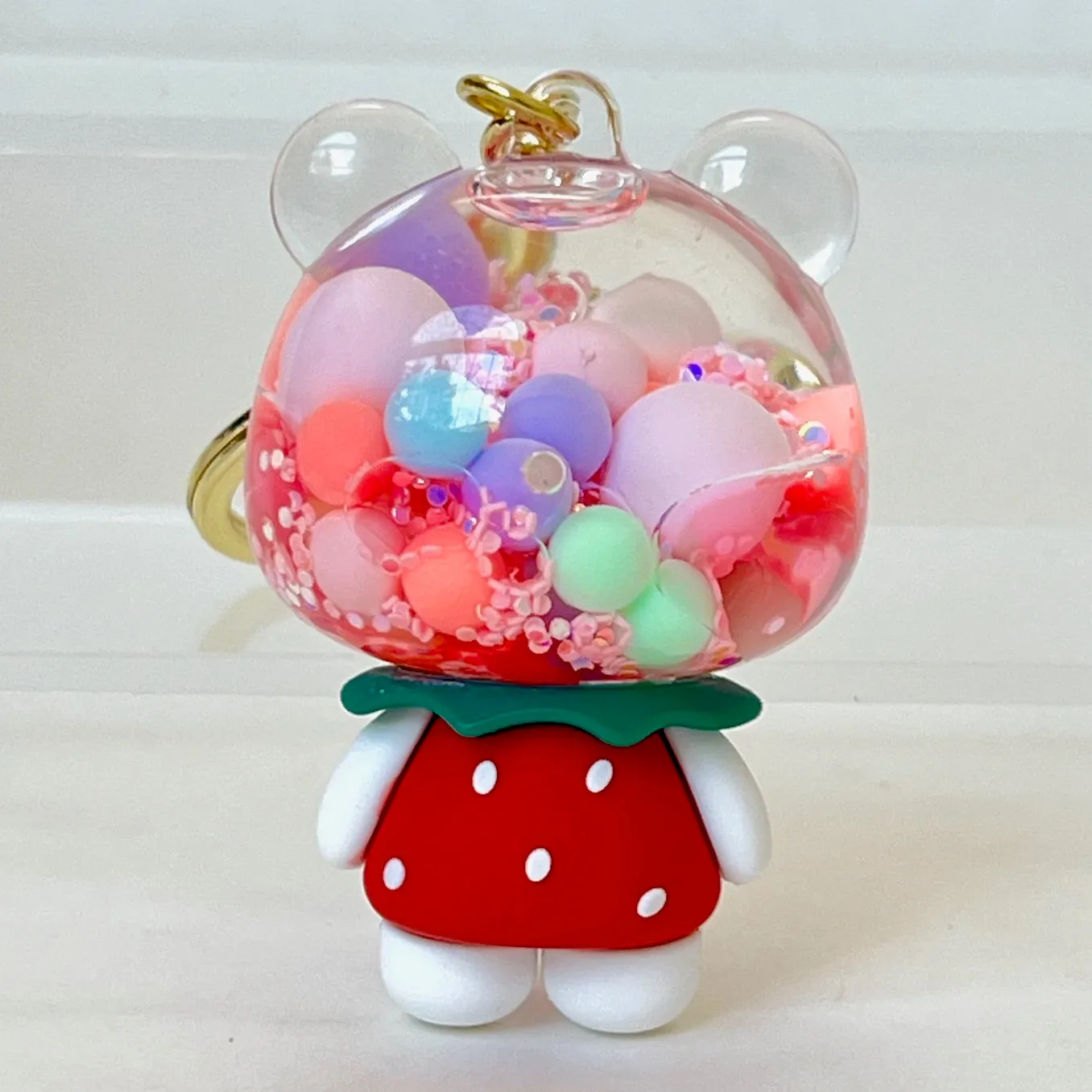 12166 PANDA BODY BUBBLE FLOATY KEY CHARM-12