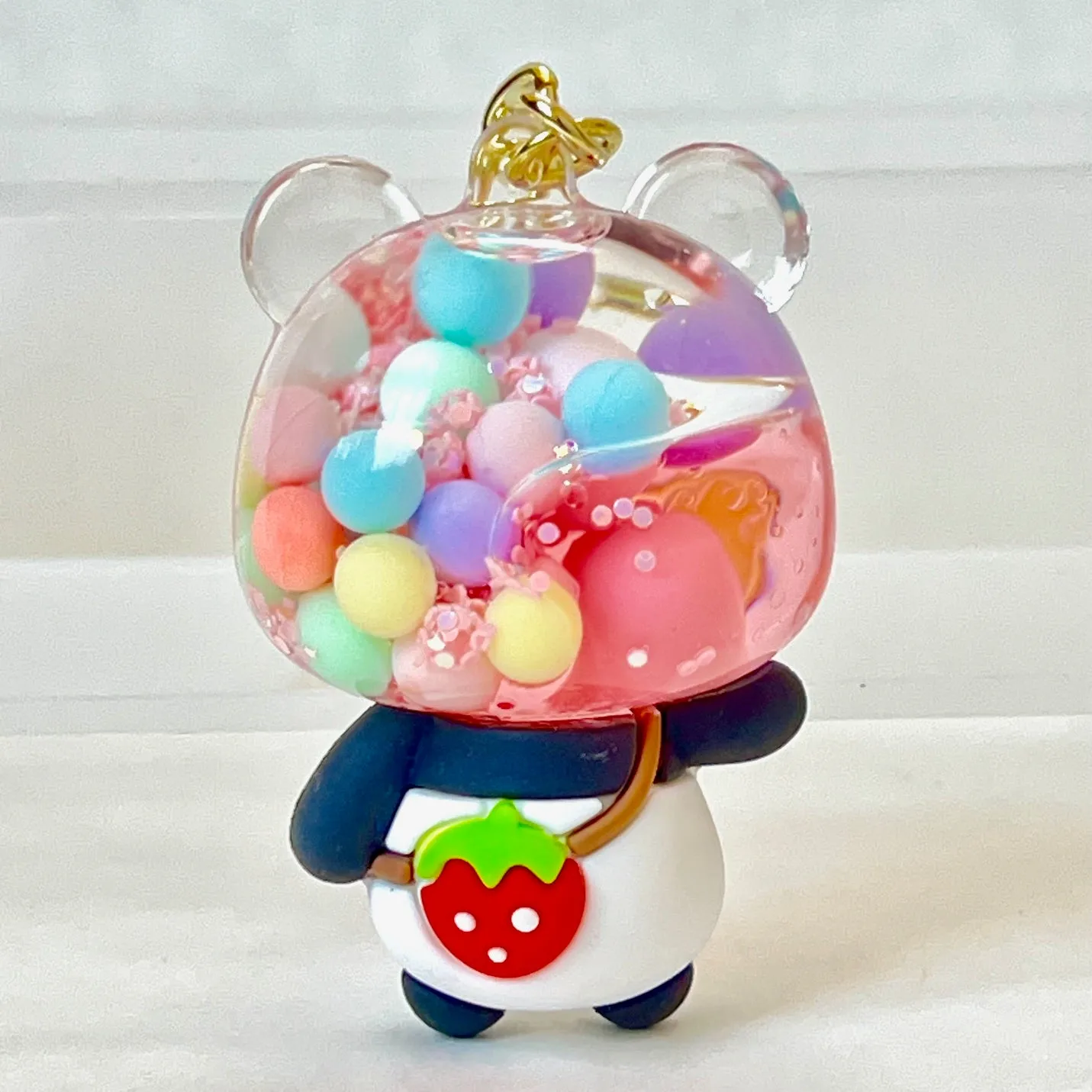 12166 PANDA BODY BUBBLE FLOATY KEY CHARM-12