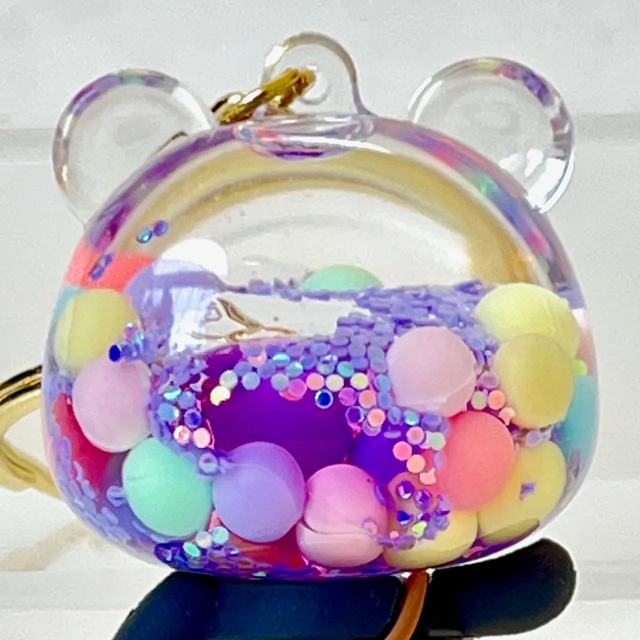 12166 PANDA BODY BUBBLE FLOATY KEY CHARM-12