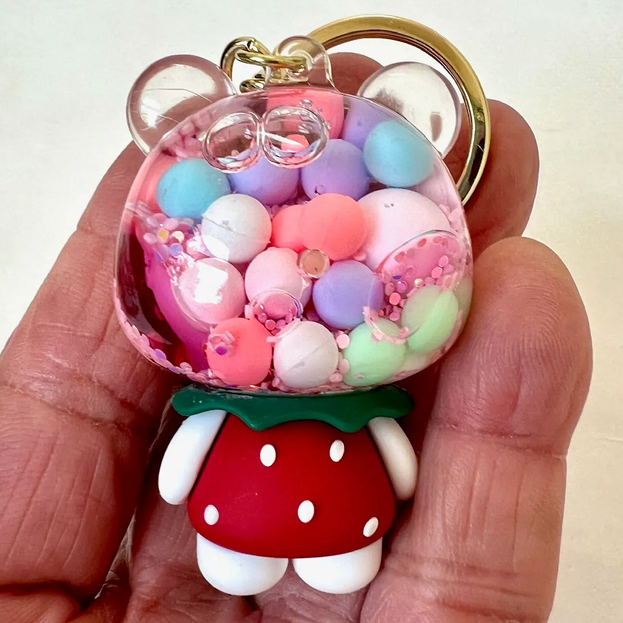 12166 PANDA BODY BUBBLE FLOATY KEY CHARM-12