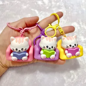12179 READING CAT FLOATY KEY CHARM-12