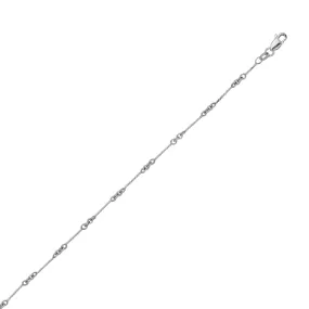 14K Twisted Bar Cable Lobster Chain 2.6mm