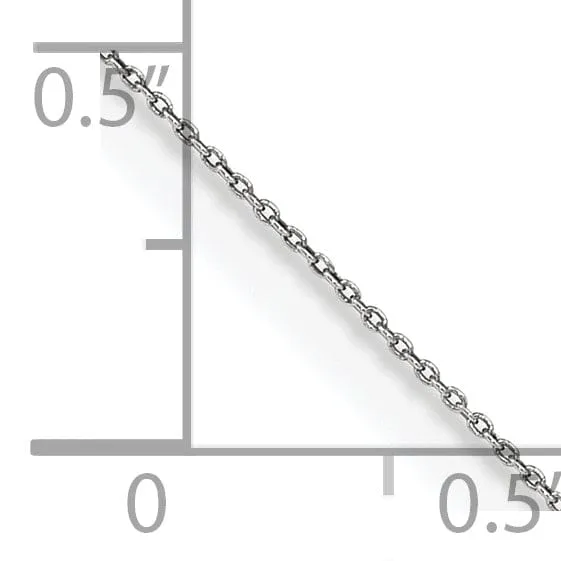 14k White Gold .60mm Solid Polished Cable Chain