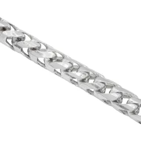 14k White Gold Franco Chain 25in 7mm