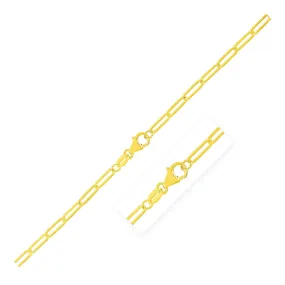 14K Yellow Gold Paperclip Chain (2.5mm)-rx56037-18