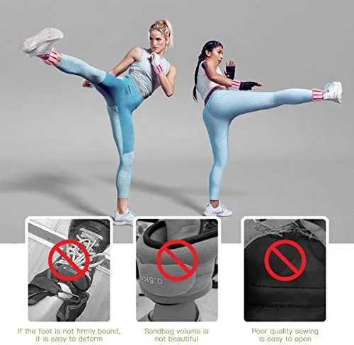 2 Pack Ankle and Wrist Weights Pink