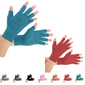 2 Pairs Arthritis Gloves, Compression Gloves for men and women (Medium (2 Pair), Blue red) Medium (2 Pair)