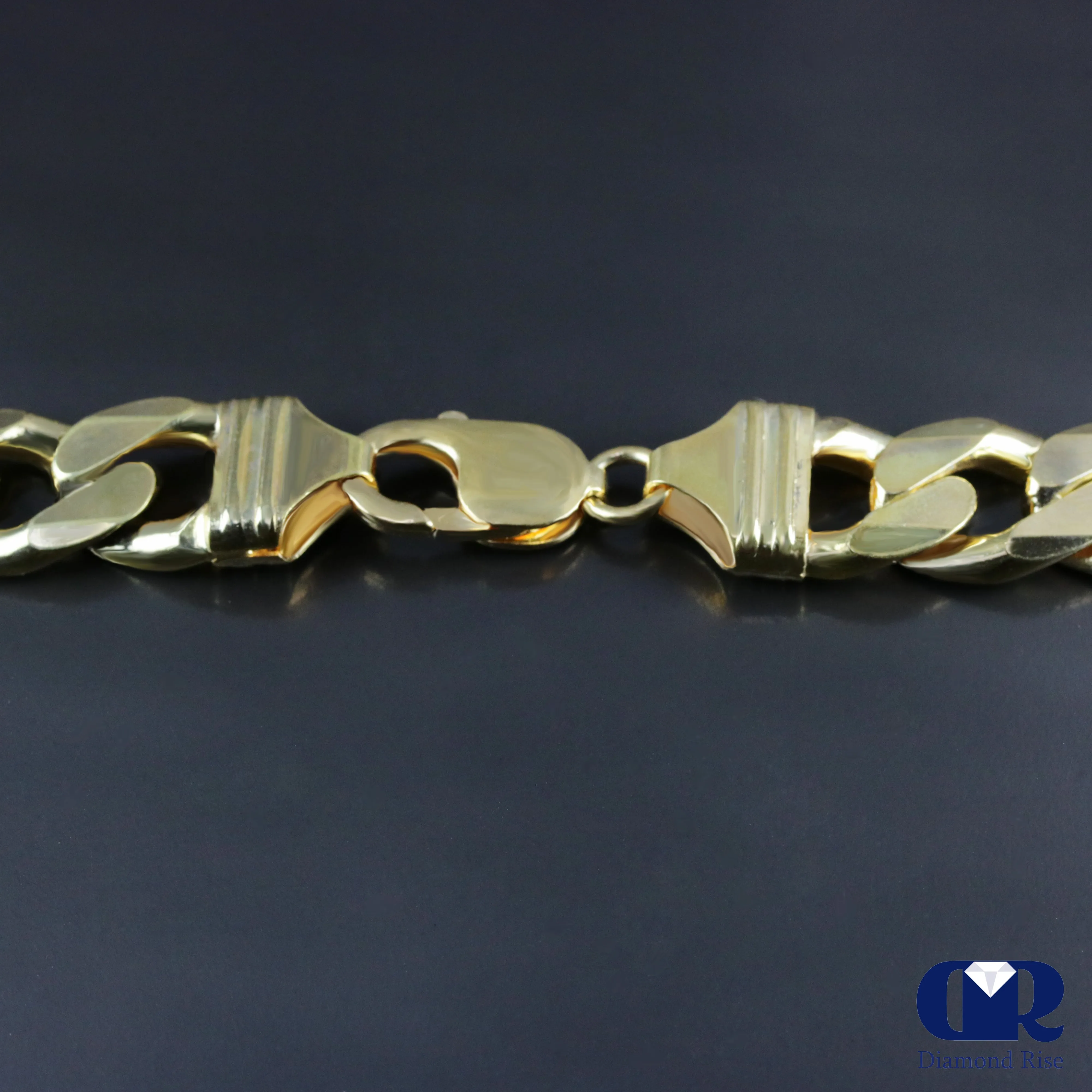 20" Men's Cuban Chain Necklace In 10K Solid Yellow Gold 13mm