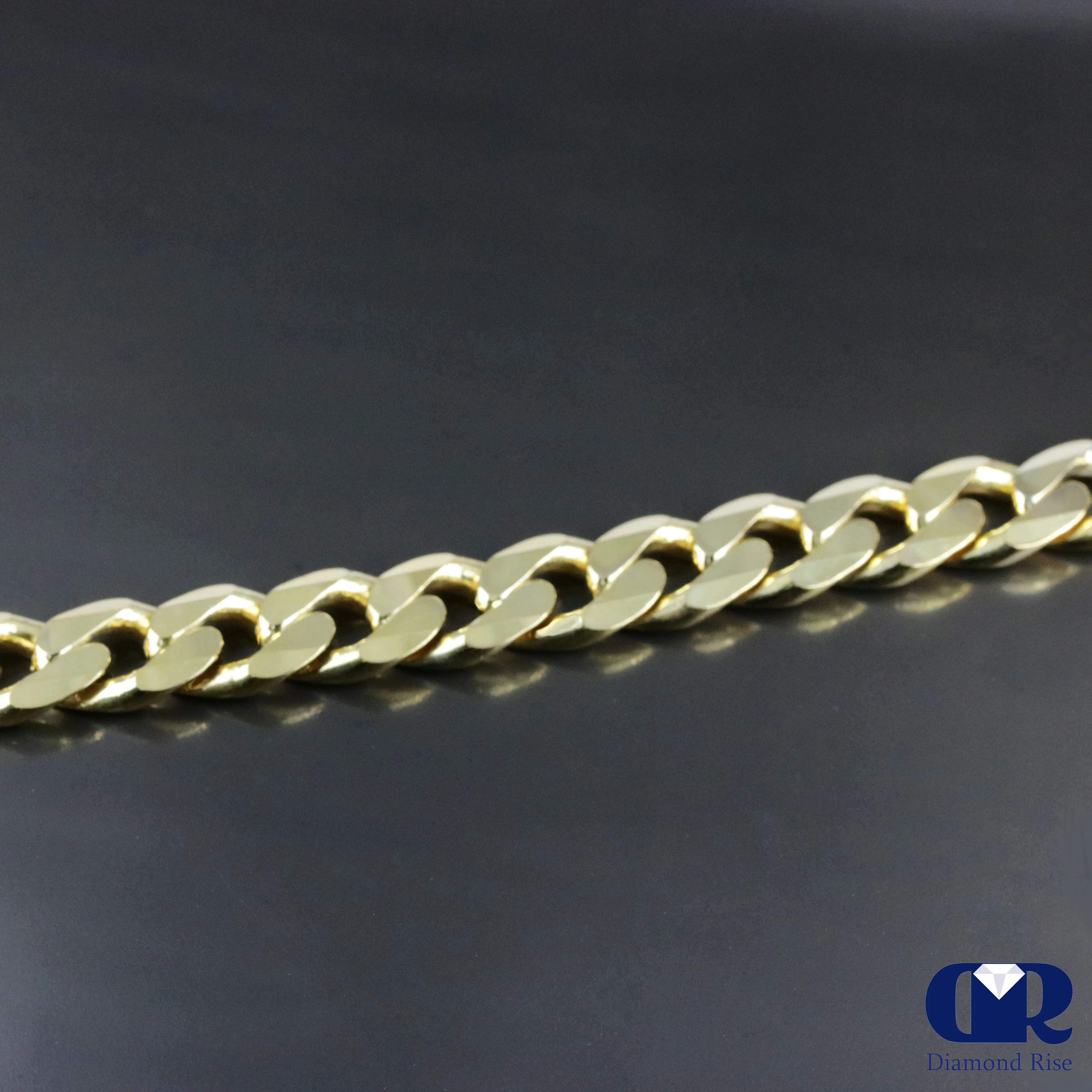 20" Men's Cuban Chain Necklace In 10K Solid Yellow Gold 13mm