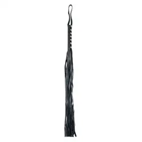 25.5 Inch Black Leather Whip with 8 Strings
