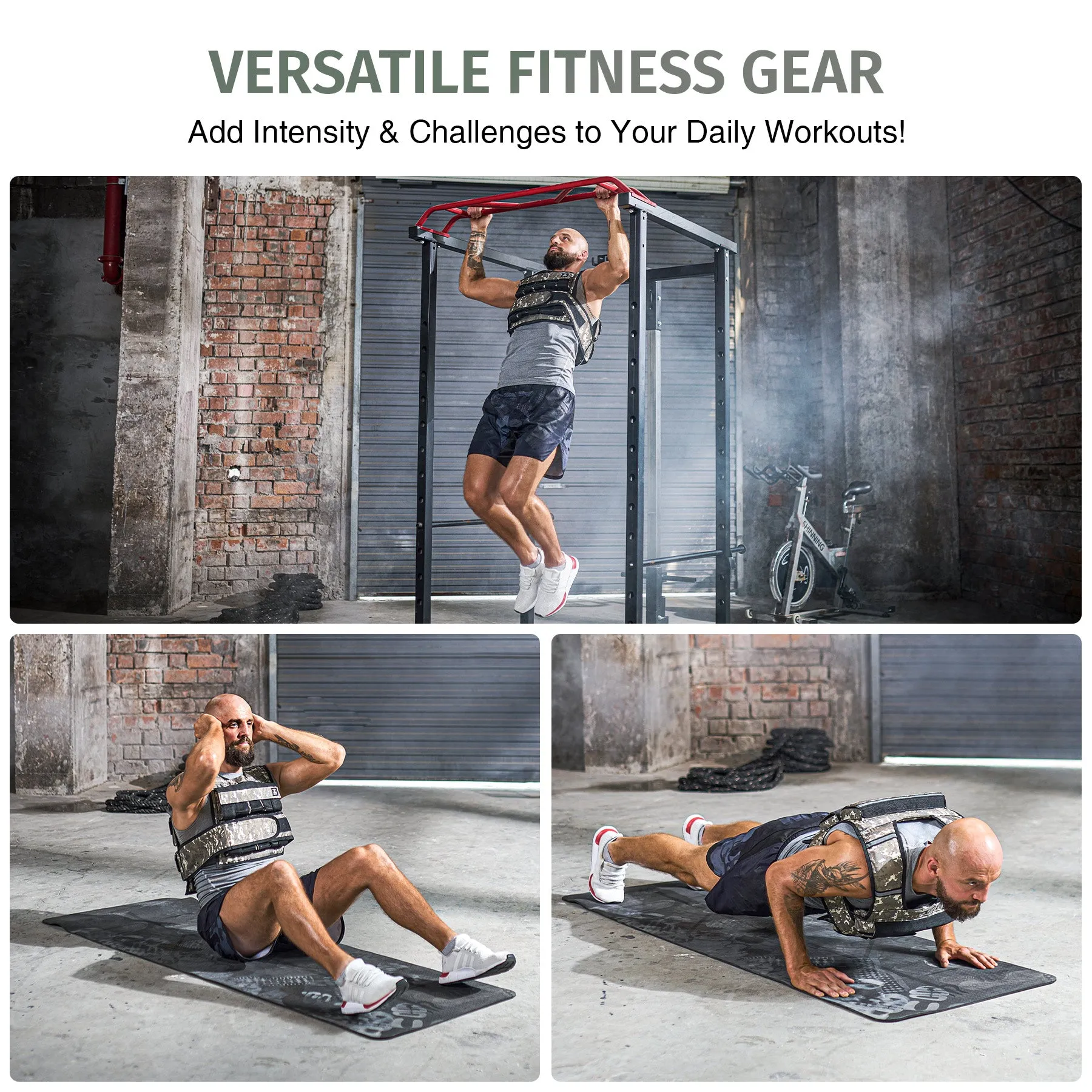 45lb Weighted Vest with Iron Weights for Exercise, Adjustable Weight Vest for Men