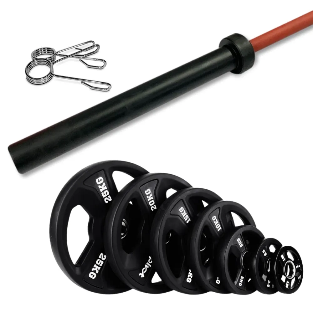 87.5kg Pivot Rubber Olympic Barbell Kit
