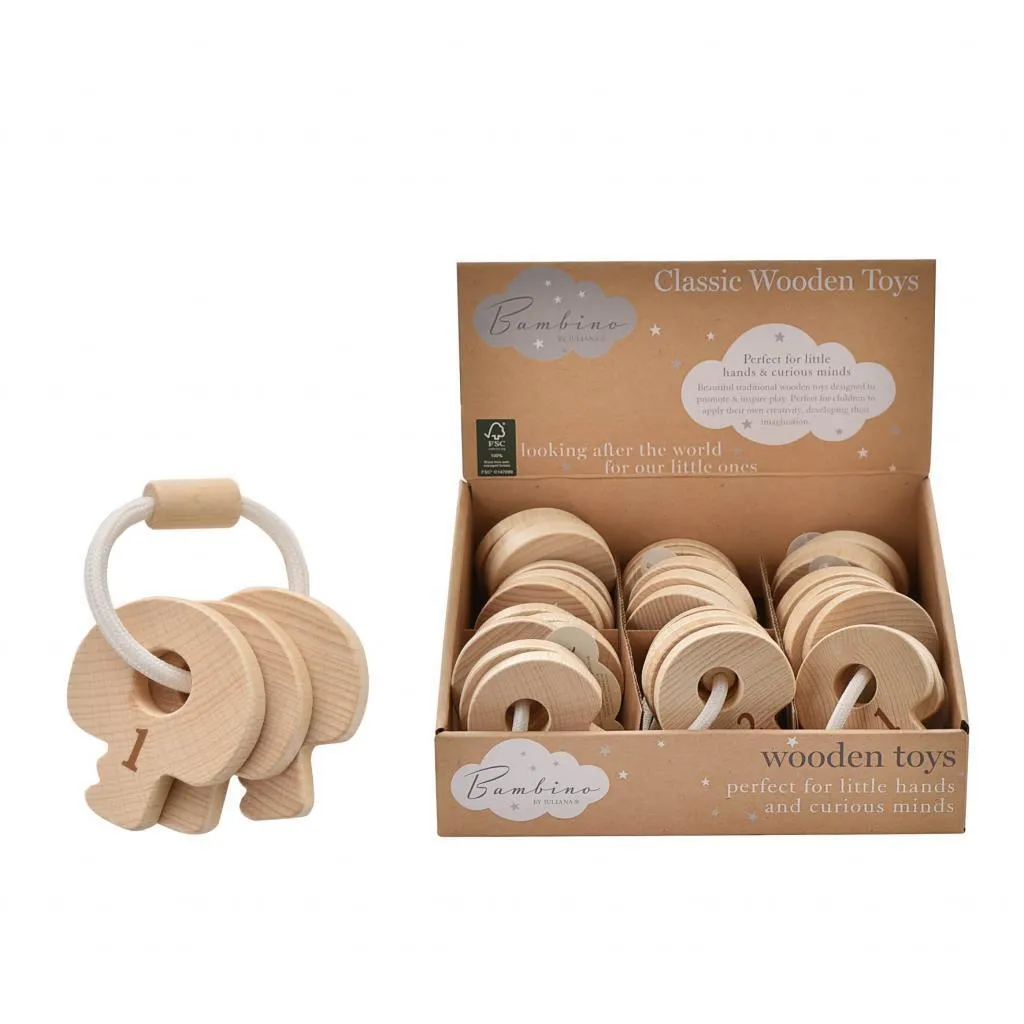 Bambino Wooden Toy Teether Keys