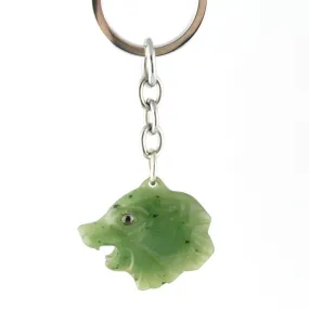 Bear Head Keychain Jade