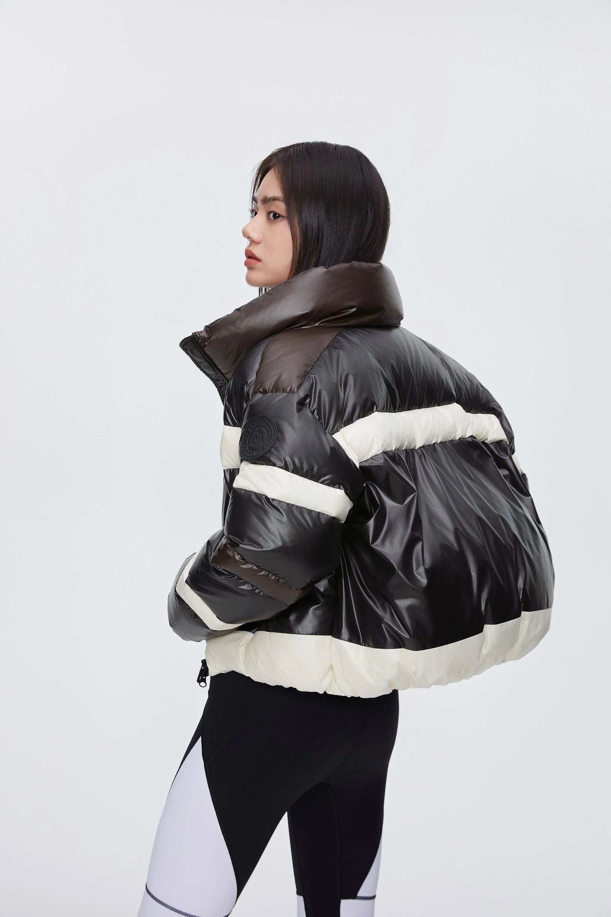 BSD X MSGM cropped funnel neck puffer