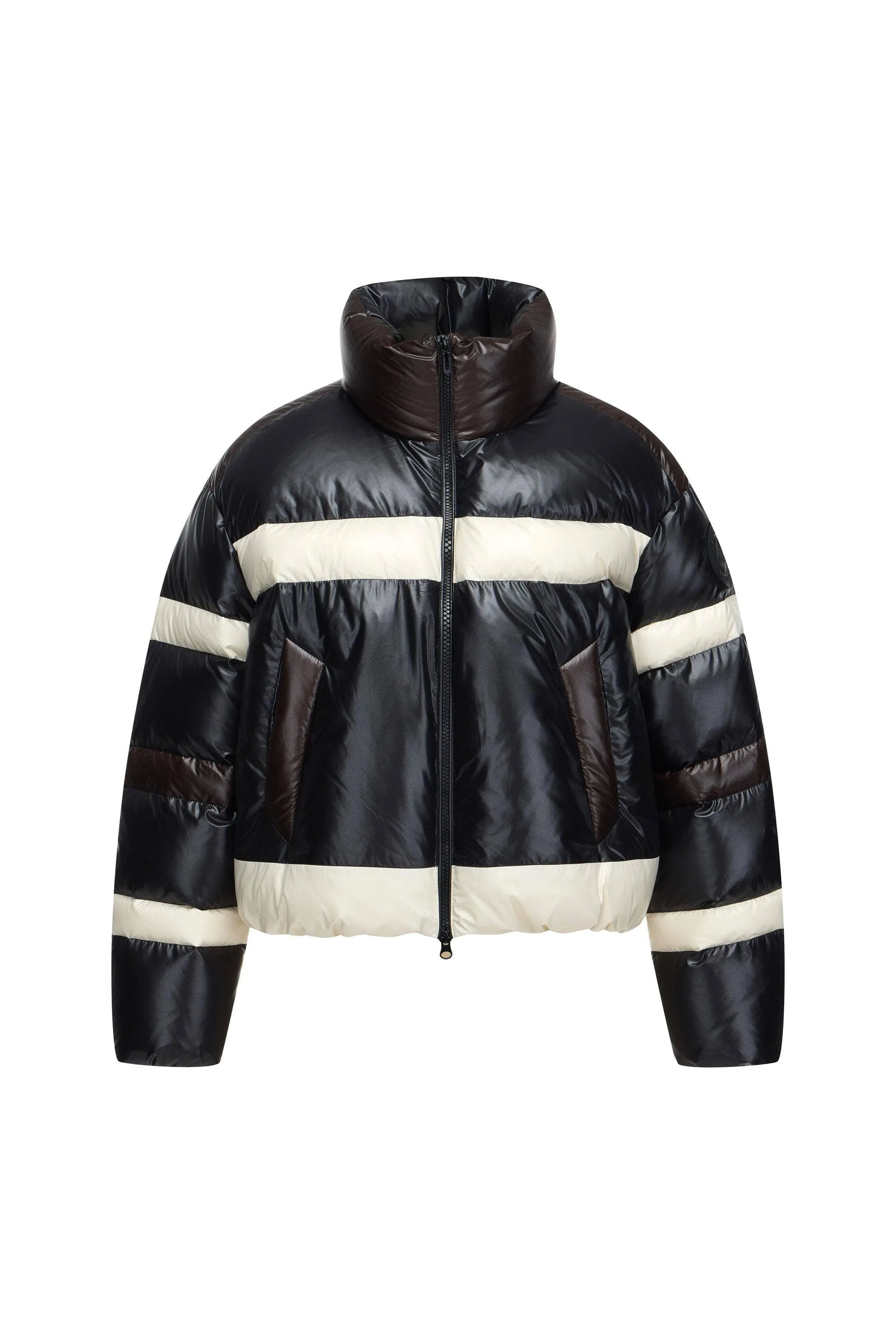 BSD X MSGM cropped funnel neck puffer