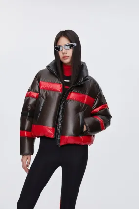 BSD X MSGM cropped funnel neck puffer