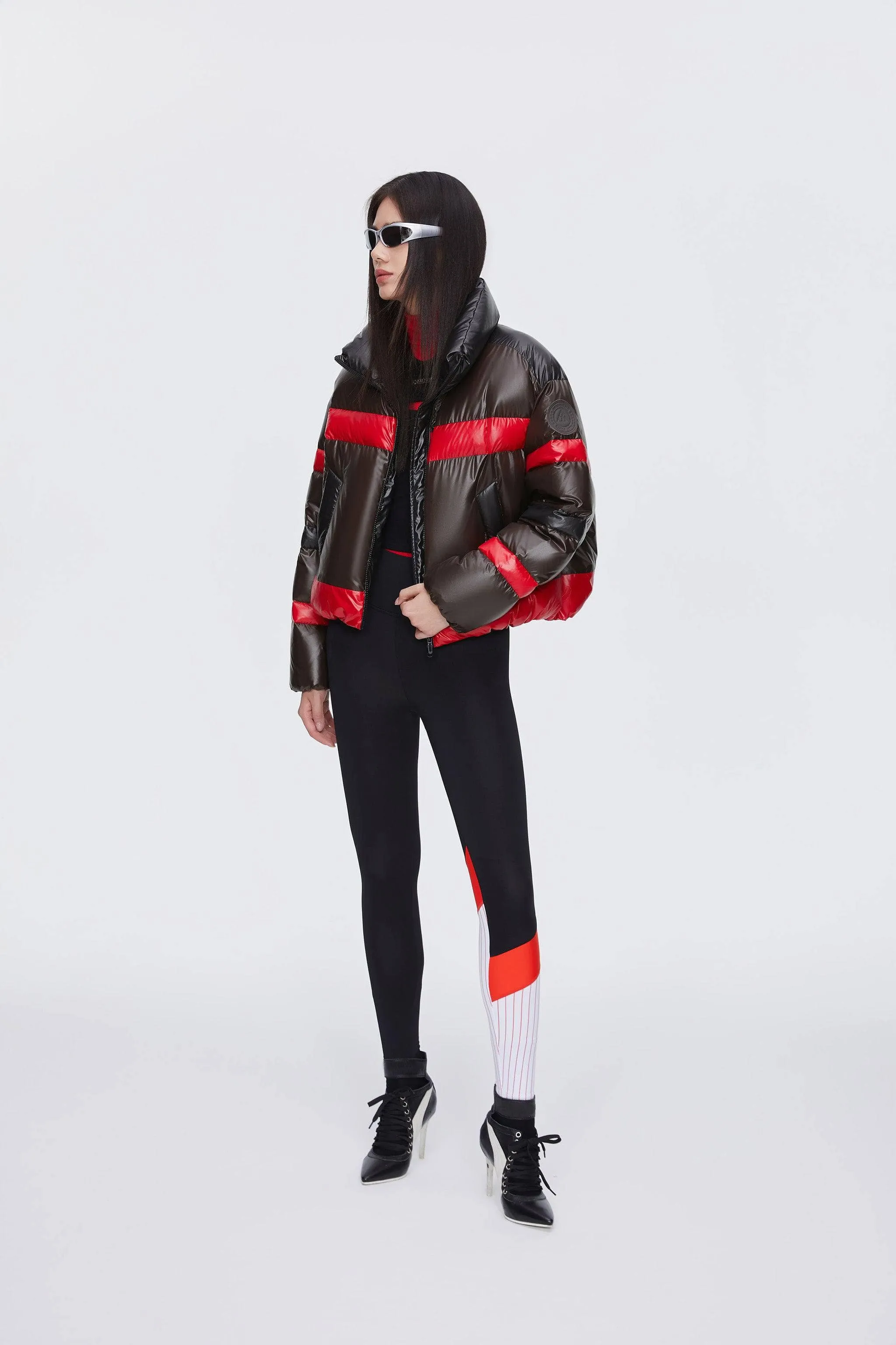 BSD X MSGM cropped funnel neck puffer