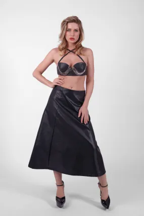 Chains & Leather Bralette