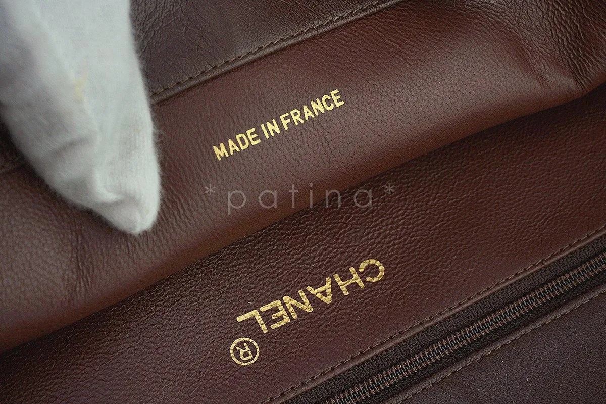 Chanel Chocolate Brown Vintage Grand Chunky Chain GST Shopper Tote Bag