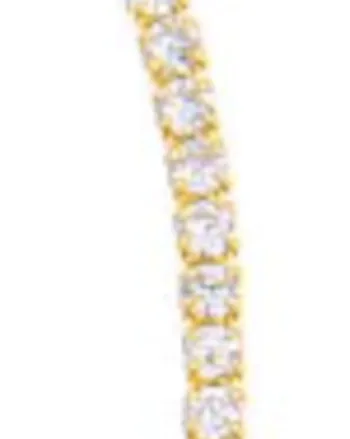 Classic Thin Tennis Necklace Gold 18" | Gold