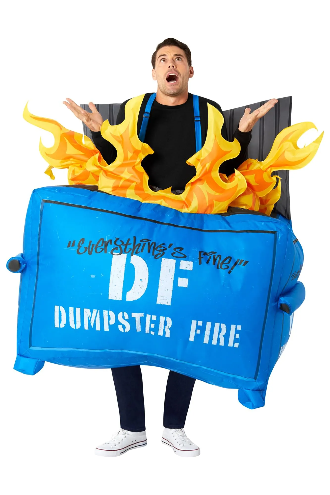 Dumpster Fire Adult Inflatable Costume | One Size