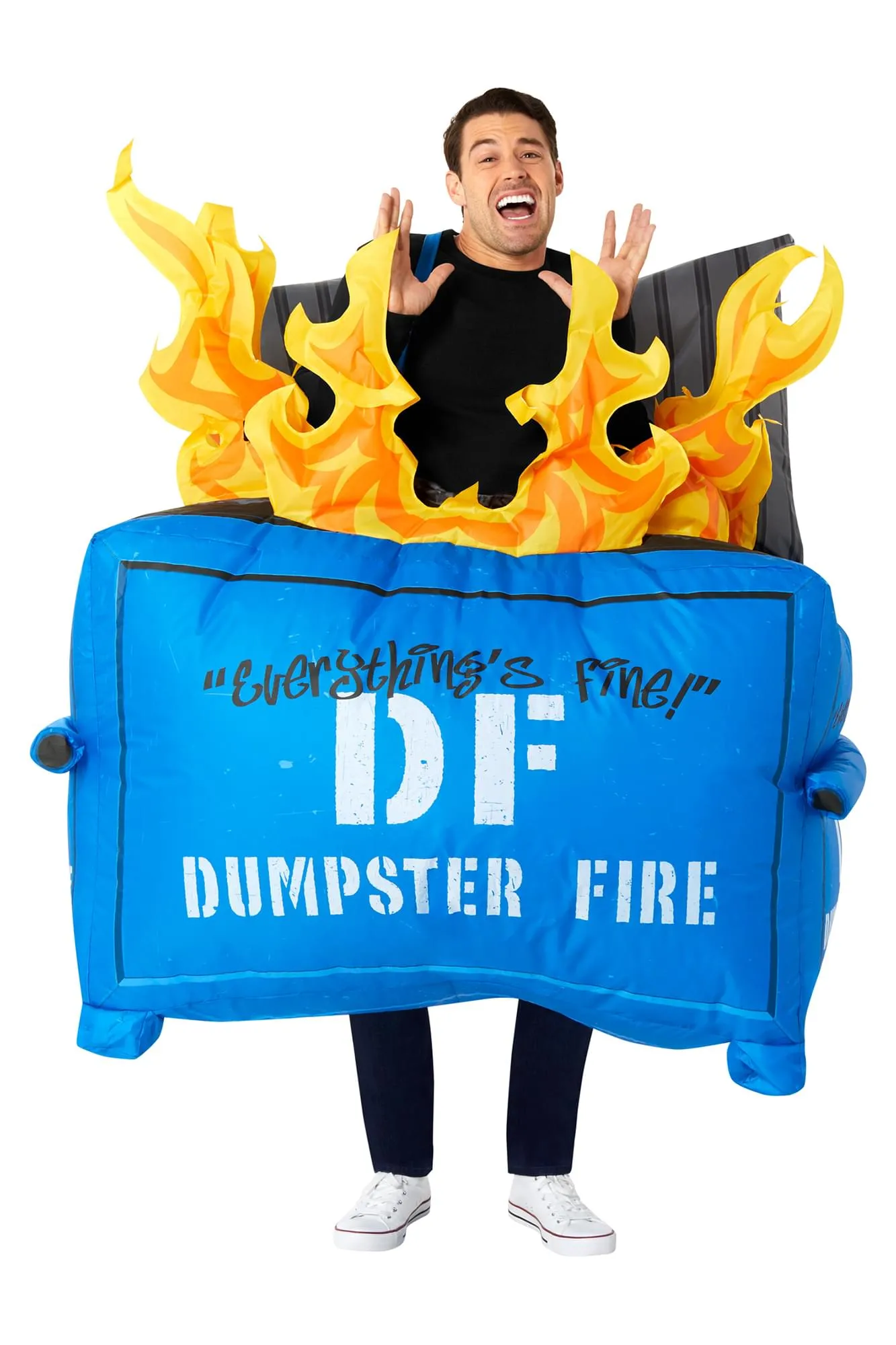 Dumpster Fire Adult Inflatable Costume | One Size