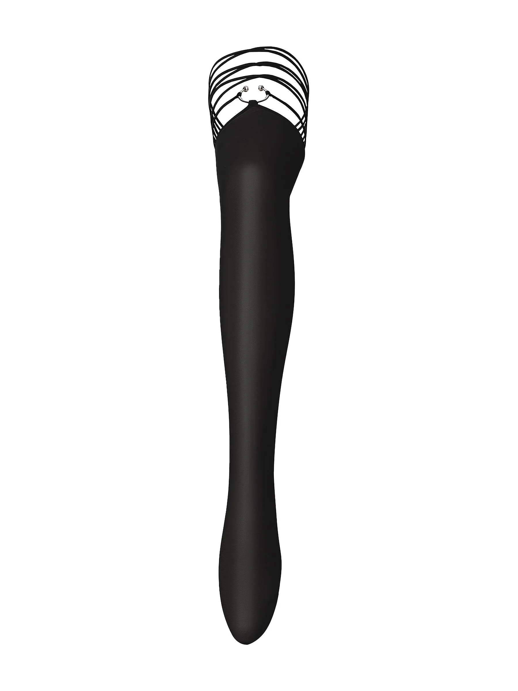 Dune Black Mesh Stockings