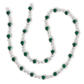 Estrellaª Linked Crystals Chain - Small, Emerald/Silver