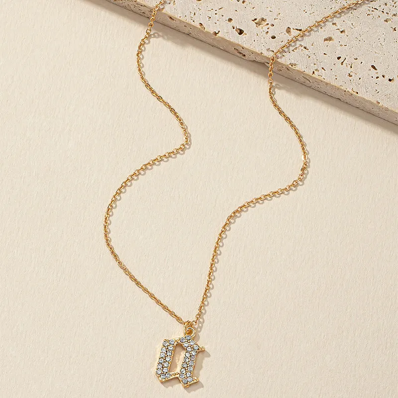 European and American Cross-Border Jewelry Collection: Vienna Verve Metal Necklace with Luxury Letter Design