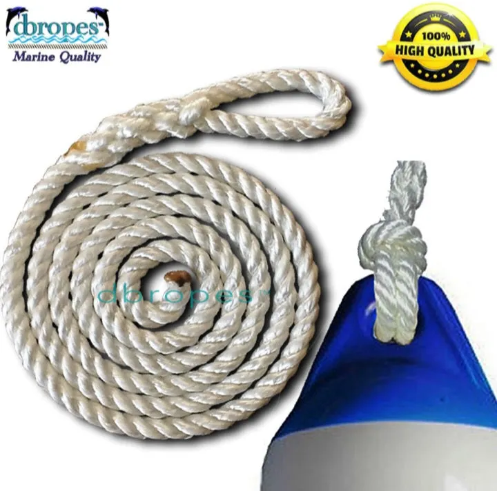 Fender Whips 100% Nylon Rope 3/8' X 6' - Pack of 6 (Fenders NOT included)