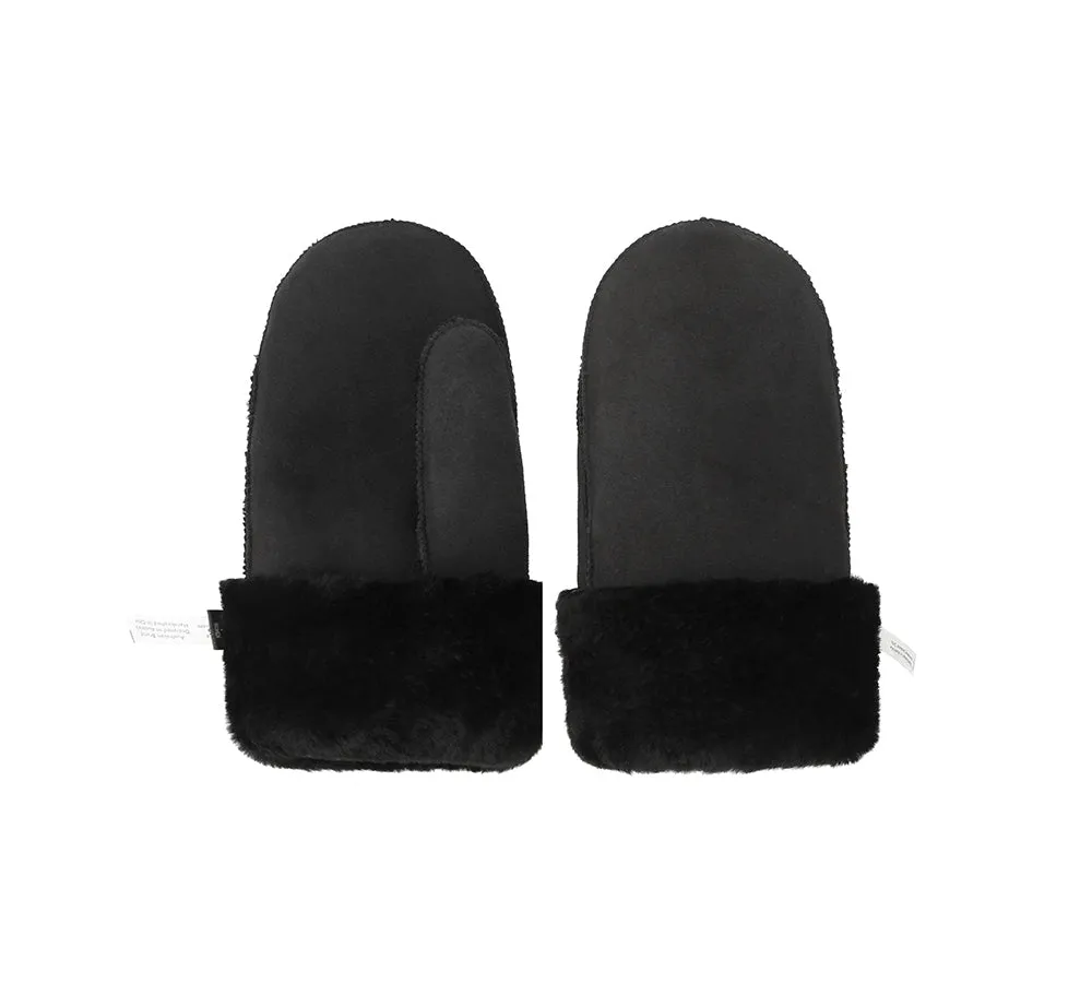 Fluffy Sheepskin Wool Mittens