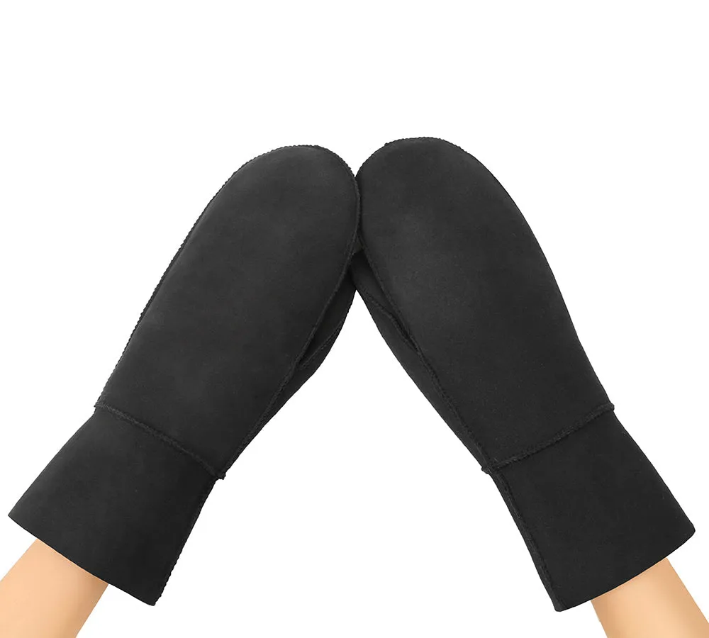 Fluffy Sheepskin Wool Mittens