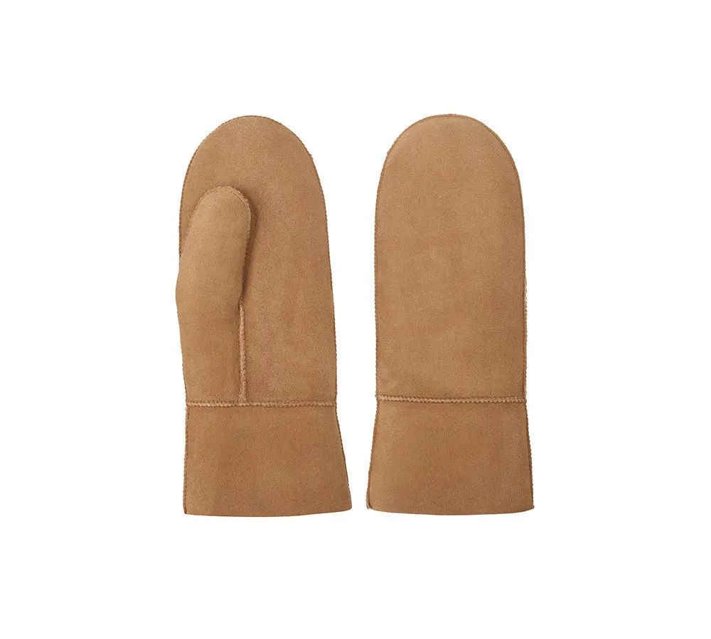 Fluffy Sheepskin Wool Mittens