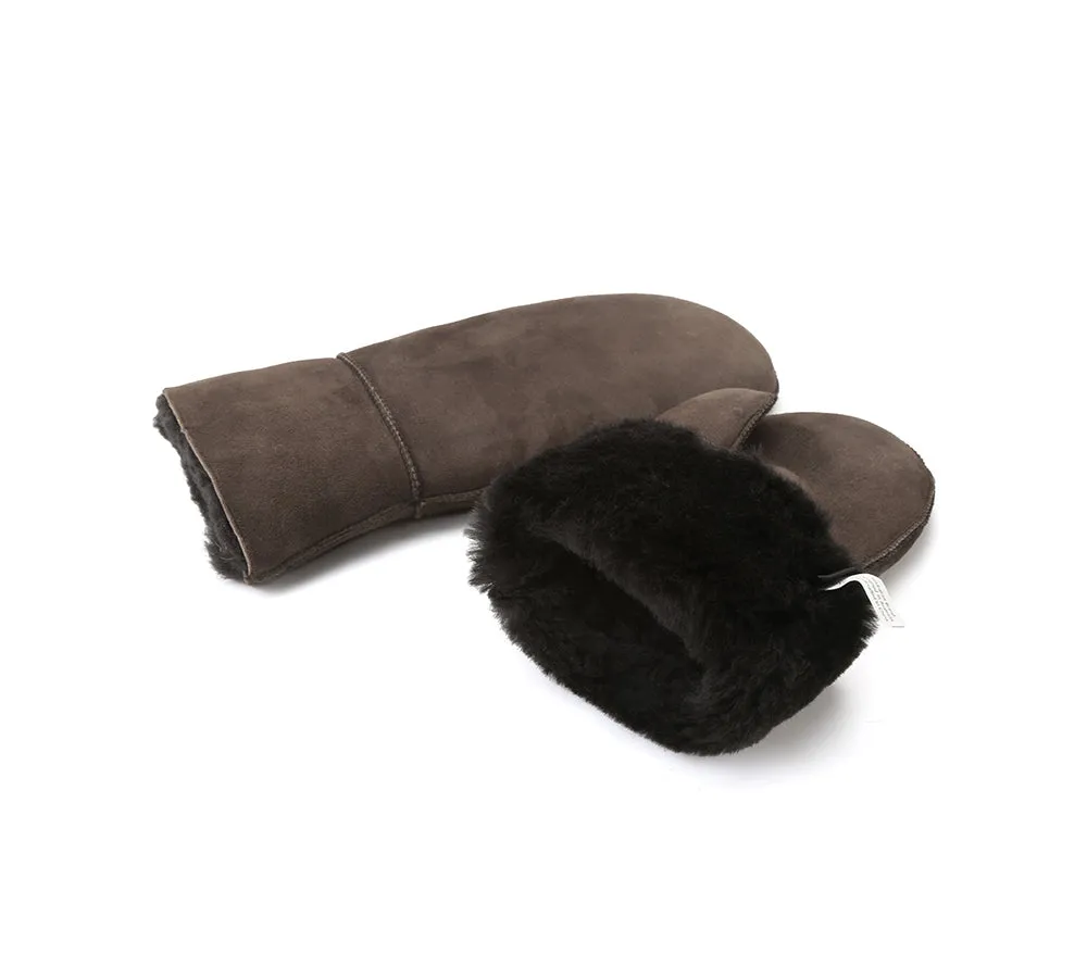 Fluffy Sheepskin Wool Mittens