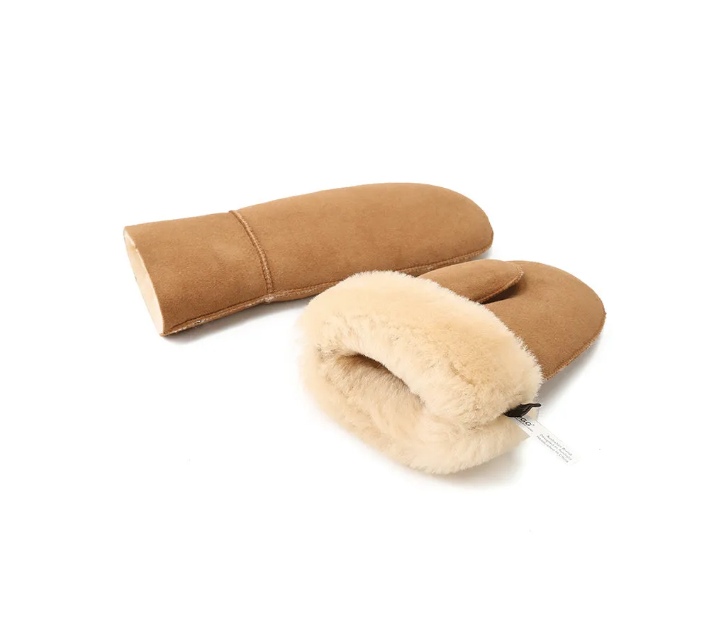 Fluffy Sheepskin Wool Mittens