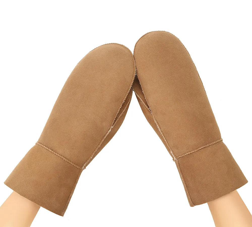 Fluffy Sheepskin Wool Mittens