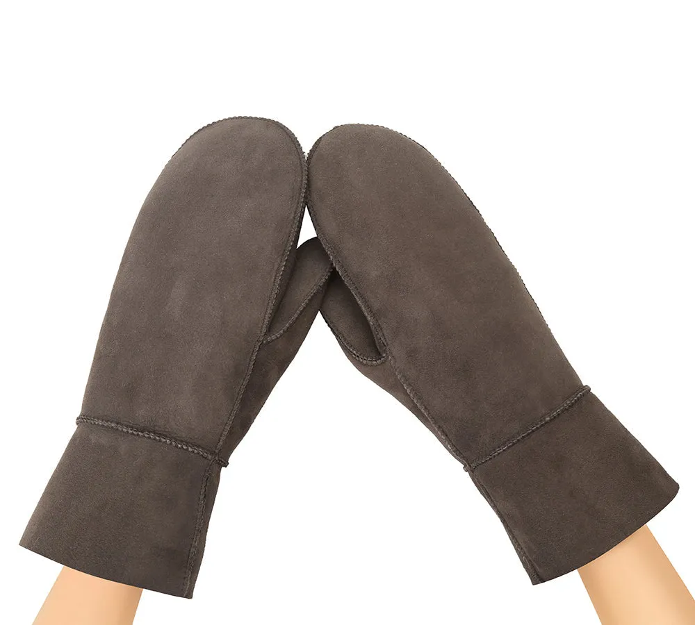 Fluffy Sheepskin Wool Mittens