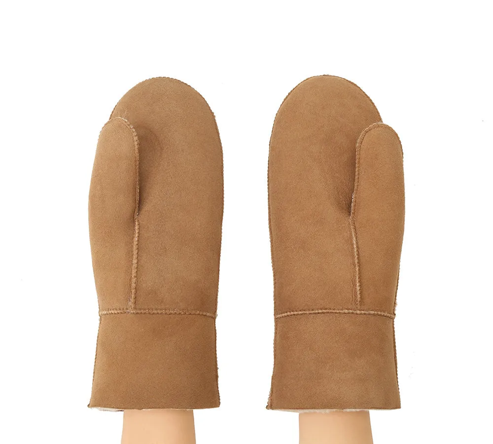 Fluffy Sheepskin Wool Mittens
